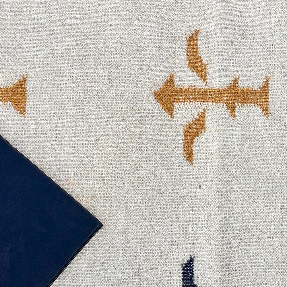 Handmade Multicolor Wool Vintage Dhurrie For Living